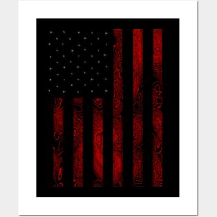 American Flag Retro Posters and Art